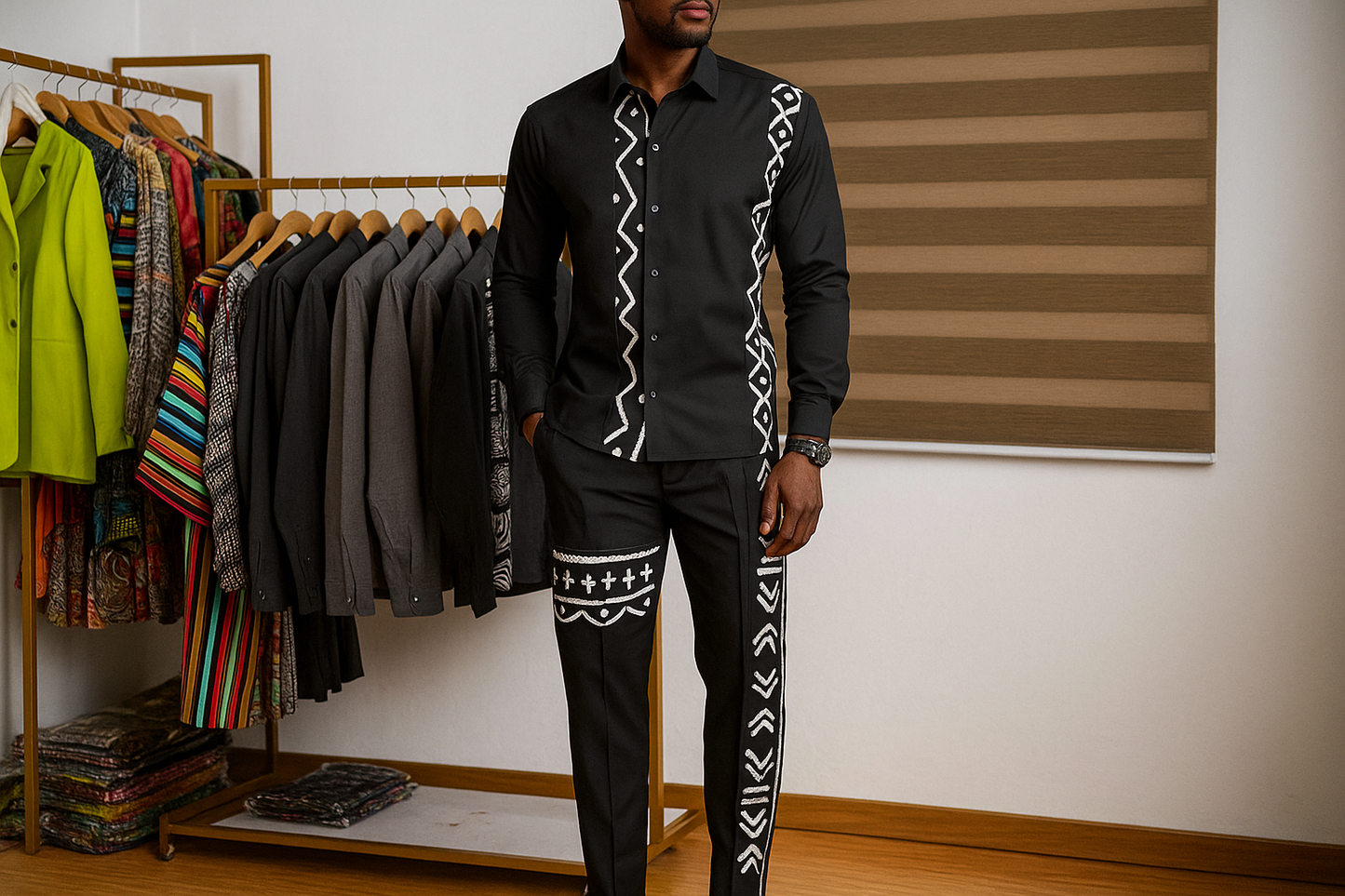 Jiggy Ankara Panelled Cotton set