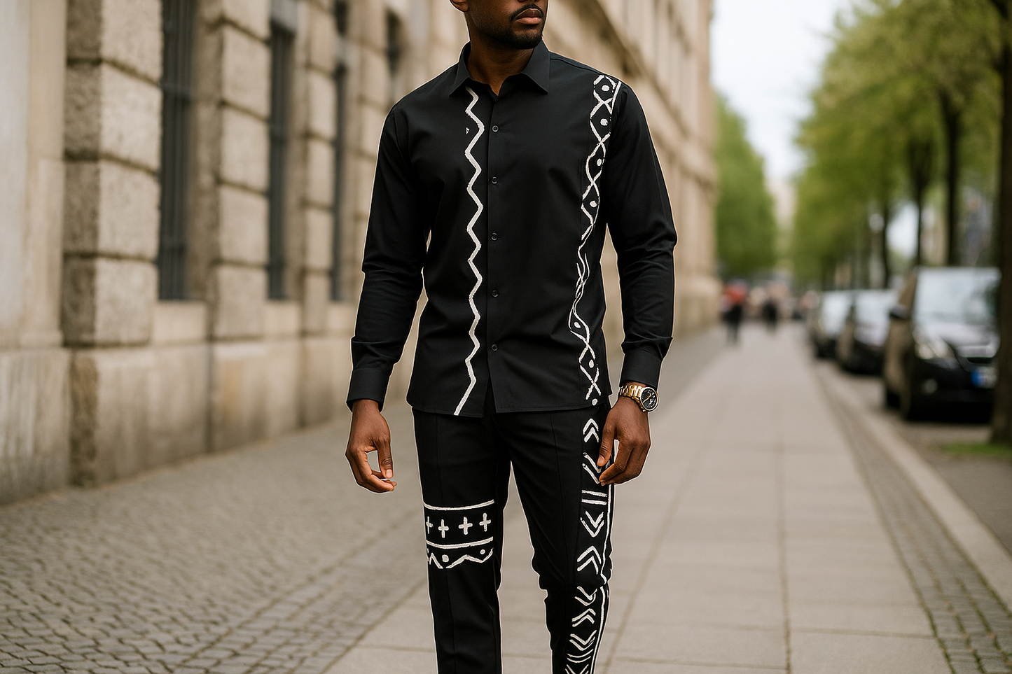 Jiggy Ankara Panelled Cotton set