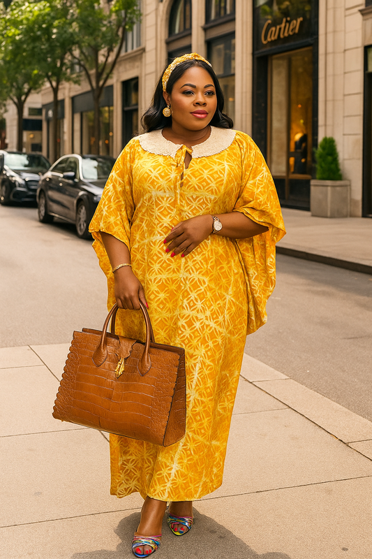 Bisola embellished Adire Bubu