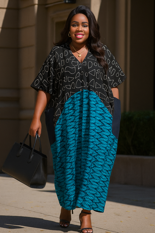 Ankara Bubu with Aso-Oke Statement Pockets