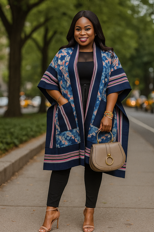 Ashabi Adire & Aso-Oke Kimono Jacket