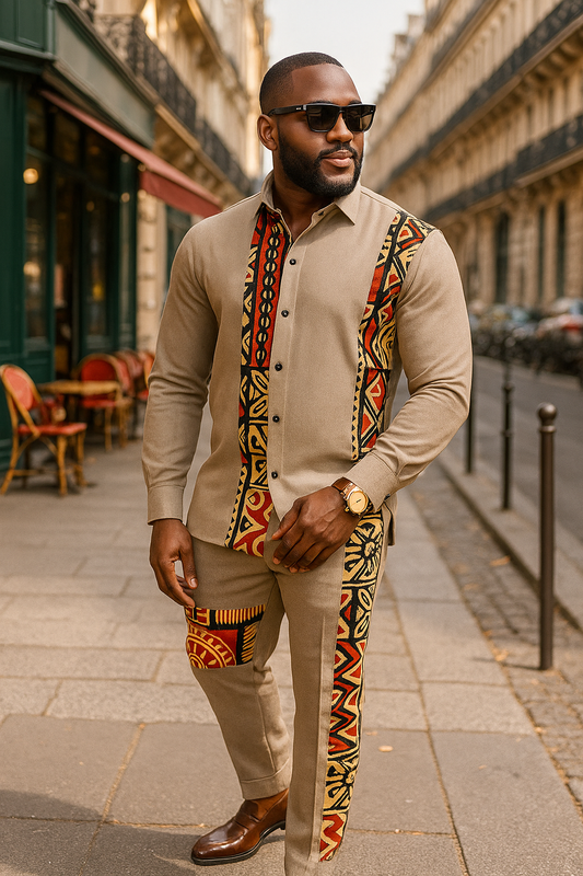 Jiggy Ankara Panelled Cotton set