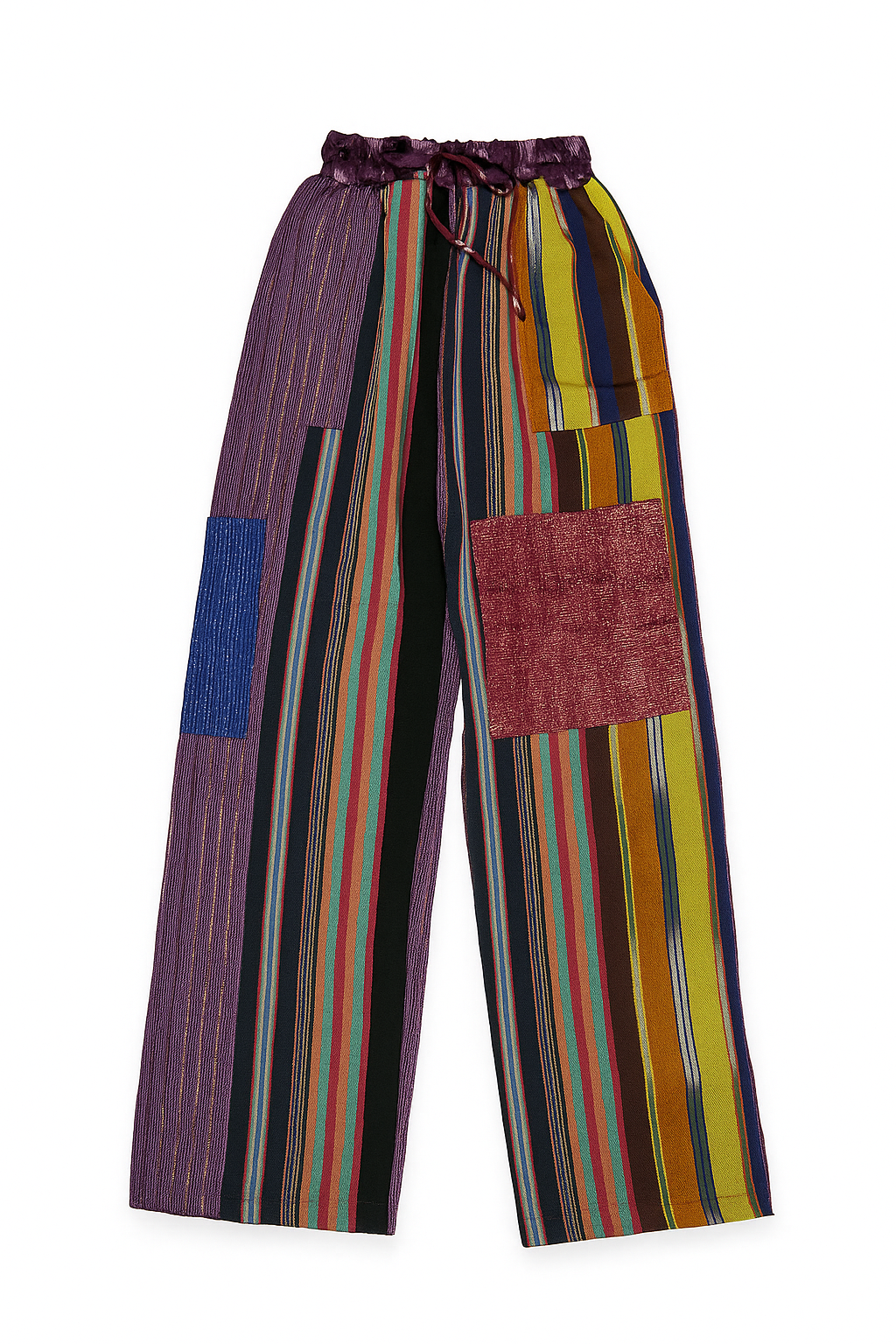 Folake Multicolored Aso-Oke Wide Leg Pants