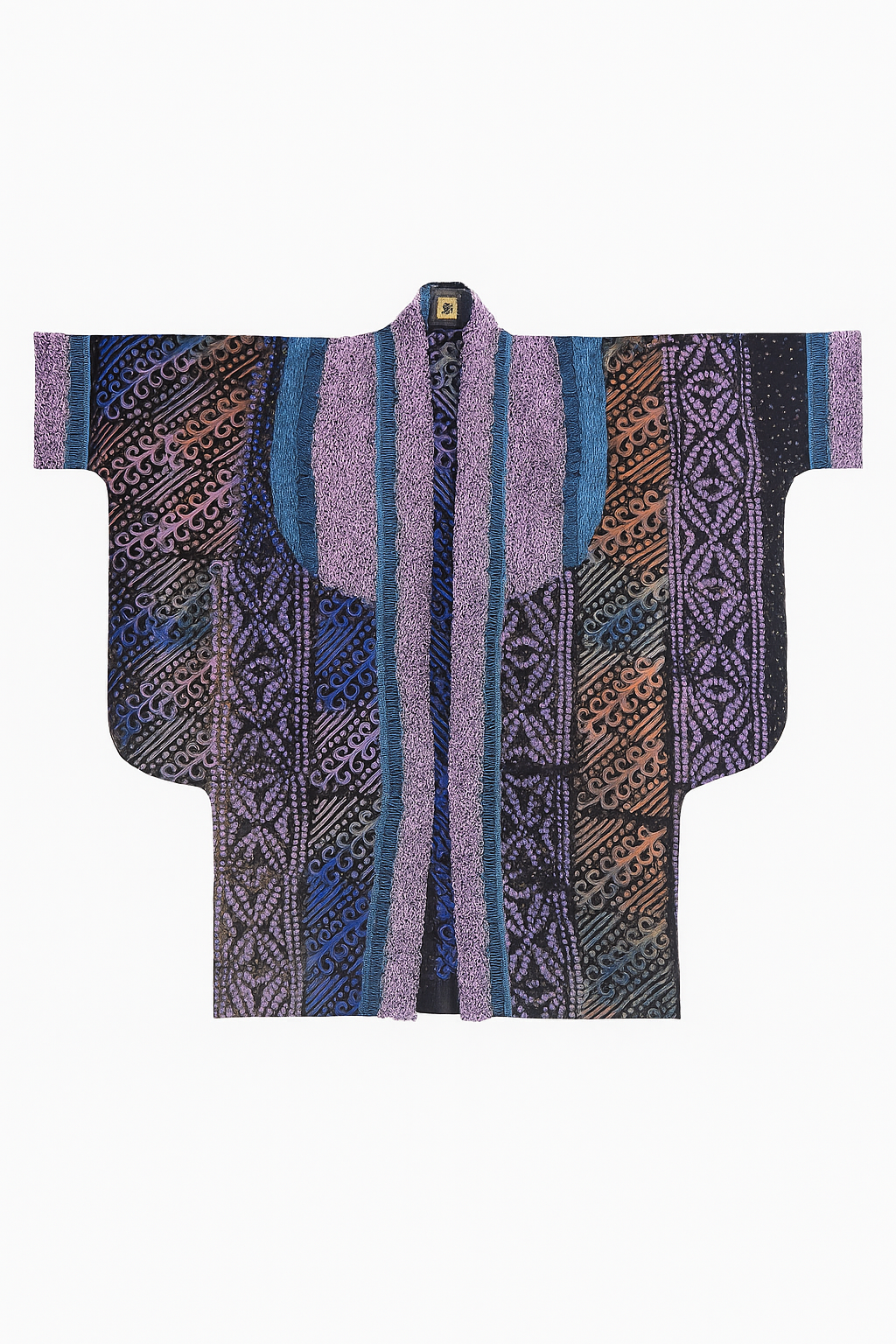 Adufe Adire & Aso-Oke Beaded Embellished Kimono