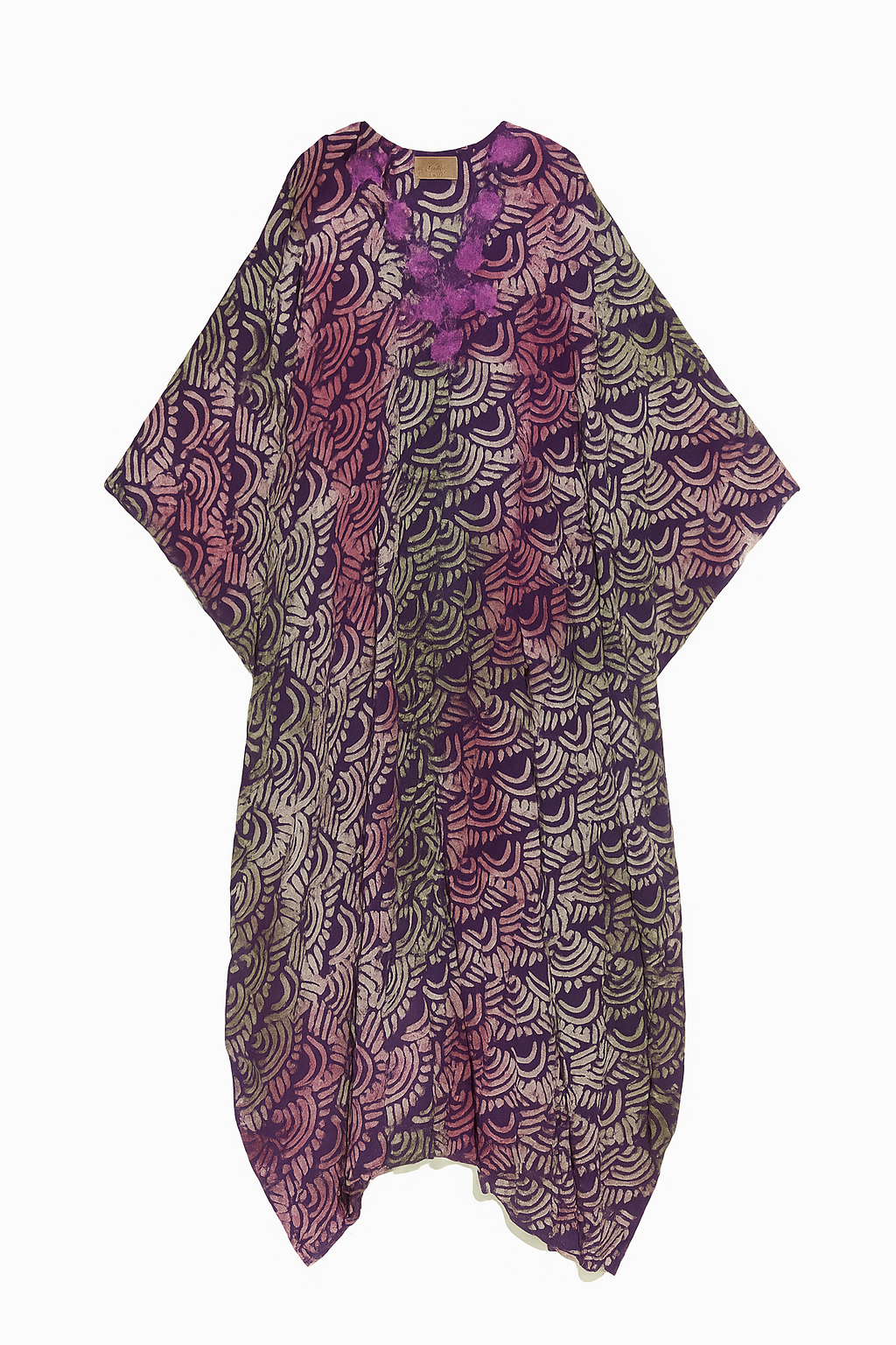 Desola Adire Bubu with Embellished Neckline & Ruched Detail