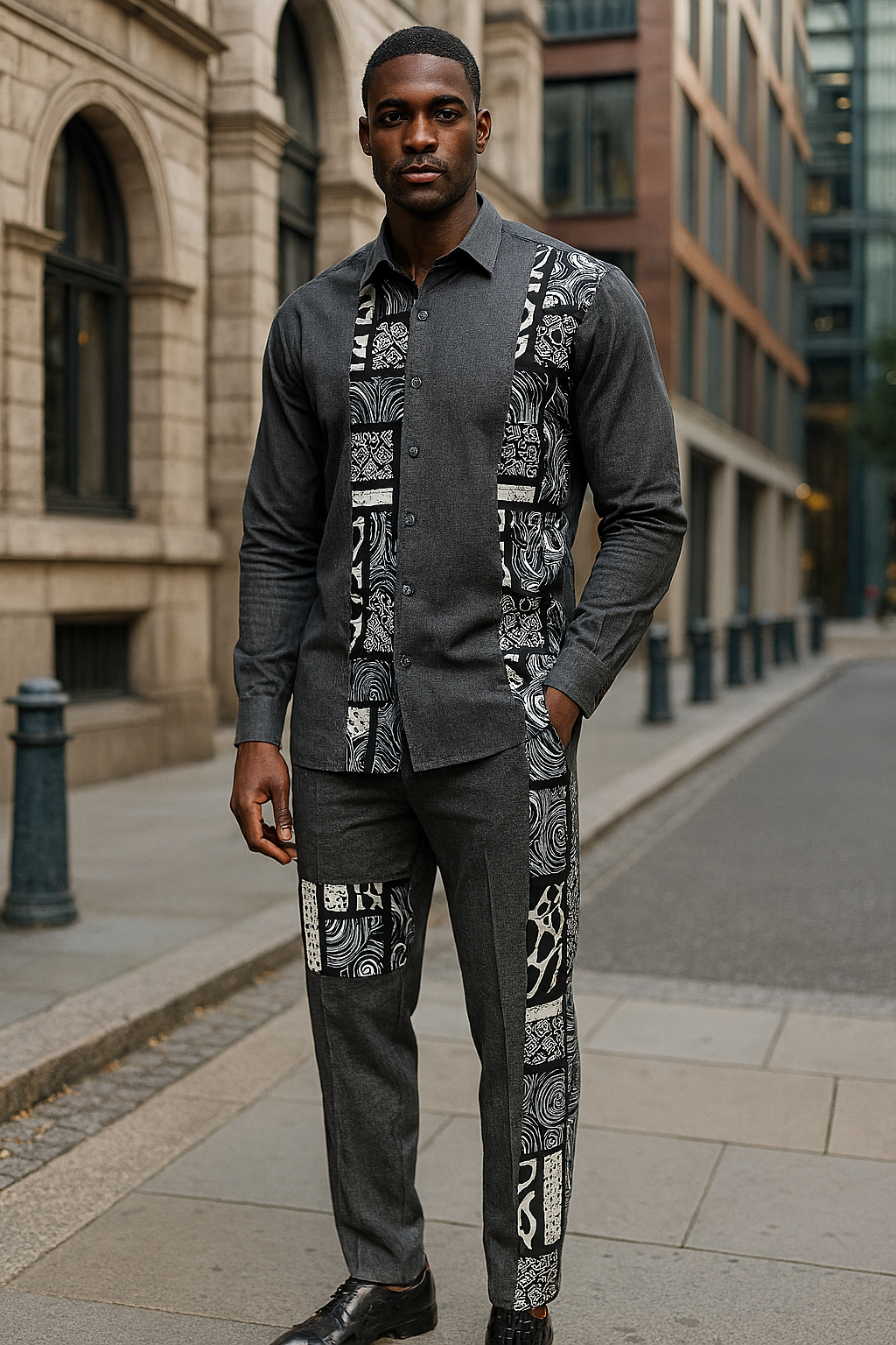 Jiggy Ankara Panelled Cotton set