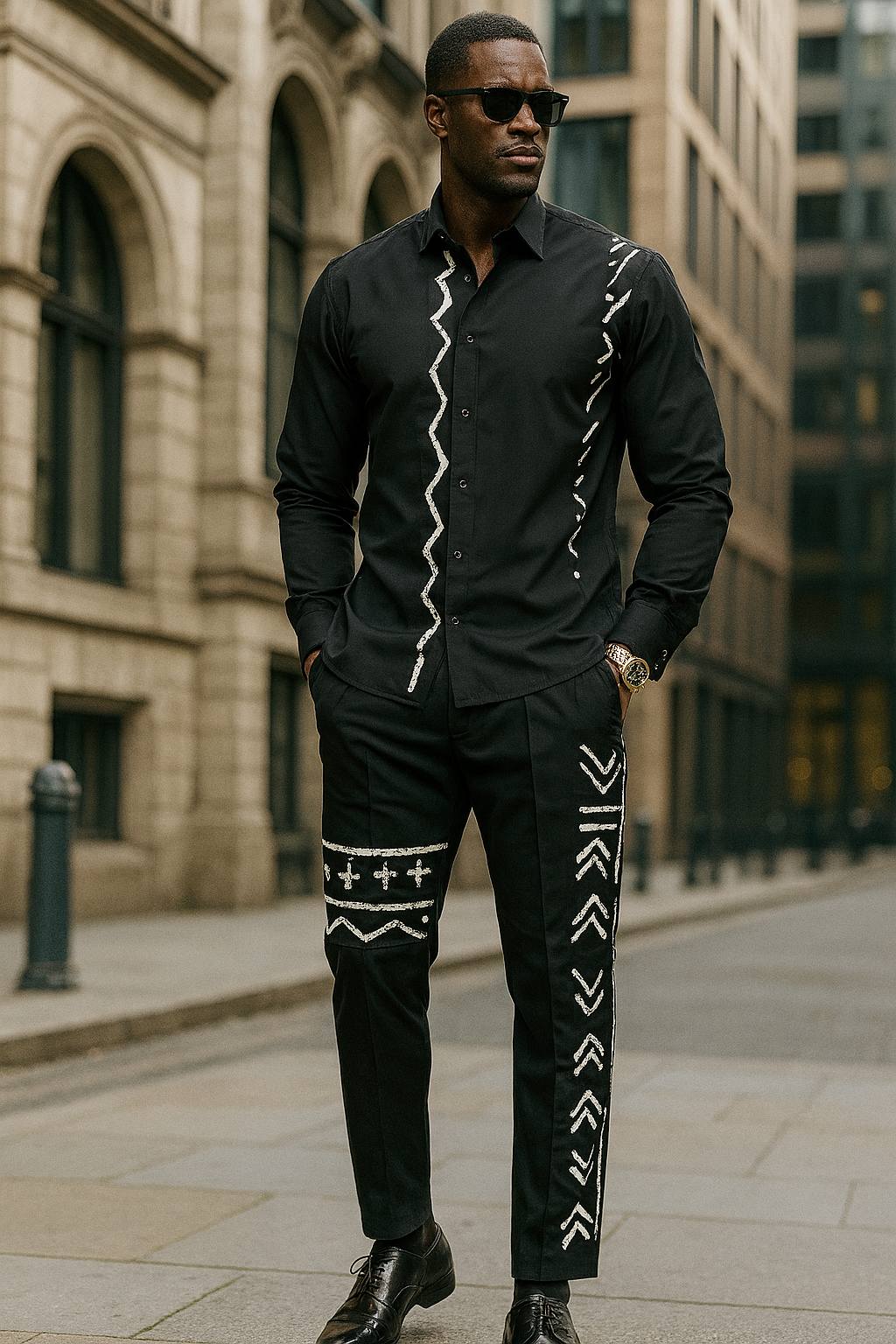Jiggy Ankara Panelled Cotton set