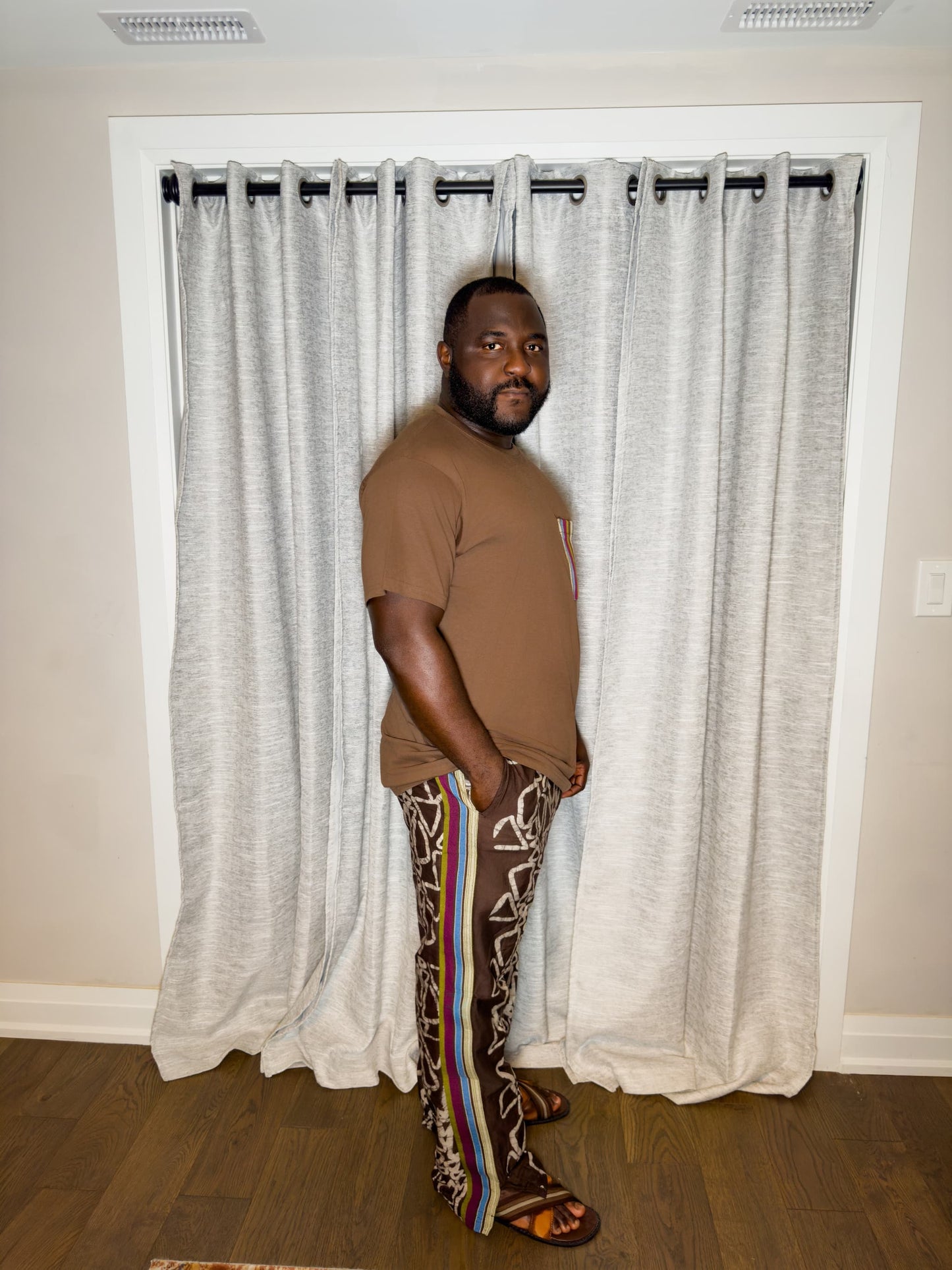 Deji Adire Lounge Pant & Cotton Tee Set