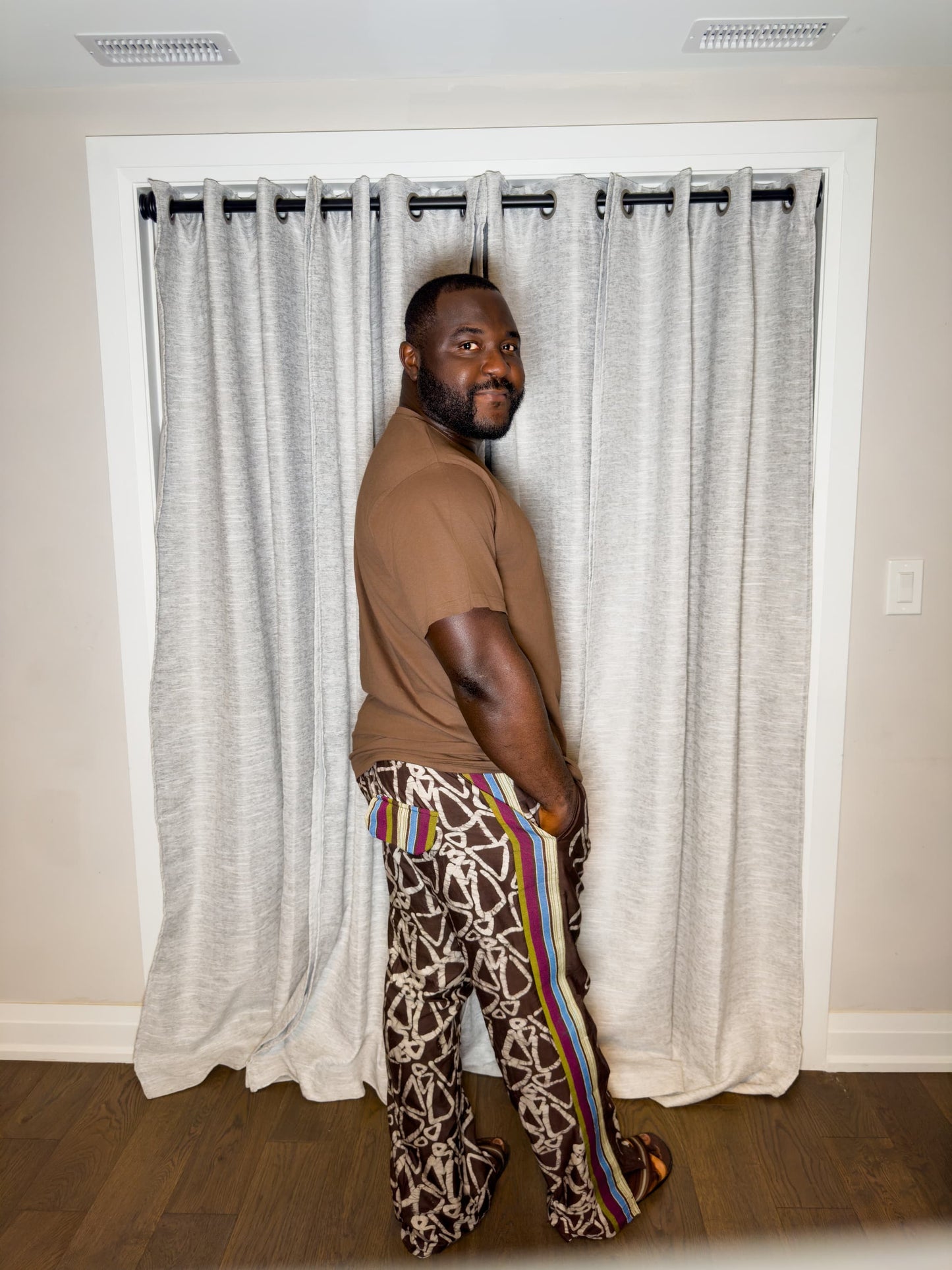 Deji Adire Lounge Pant & Cotton Tee Set