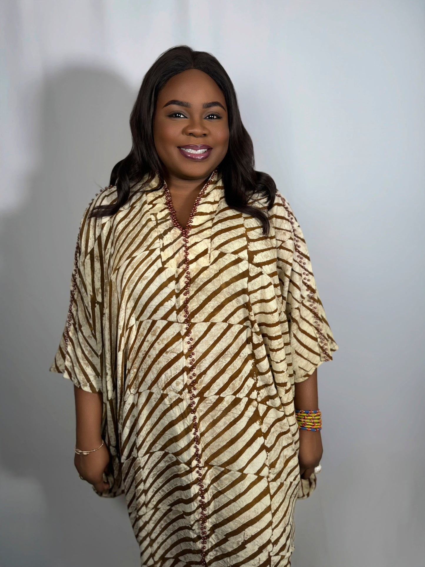 Tola Embellished Adire Bubu