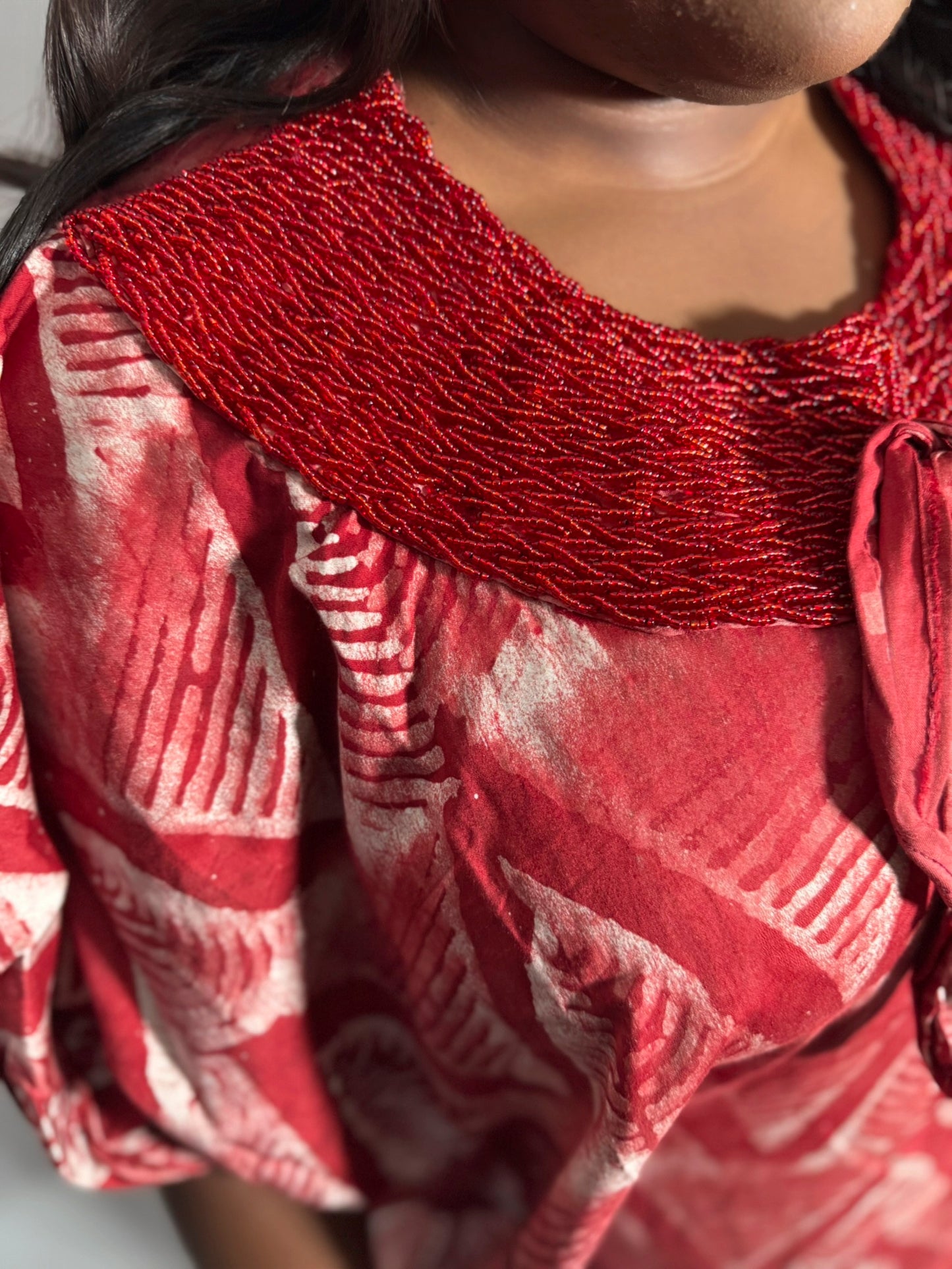 Bisola embellished Adire Bubu