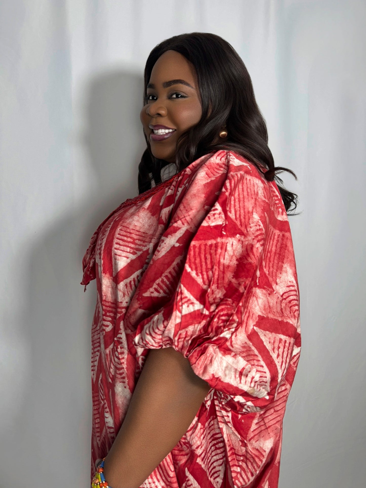 Bisola embellished Adire Bubu