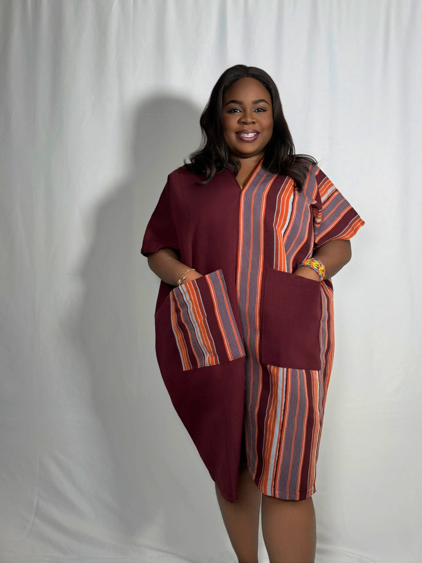 Aso-Oke Patch Bubu Dress