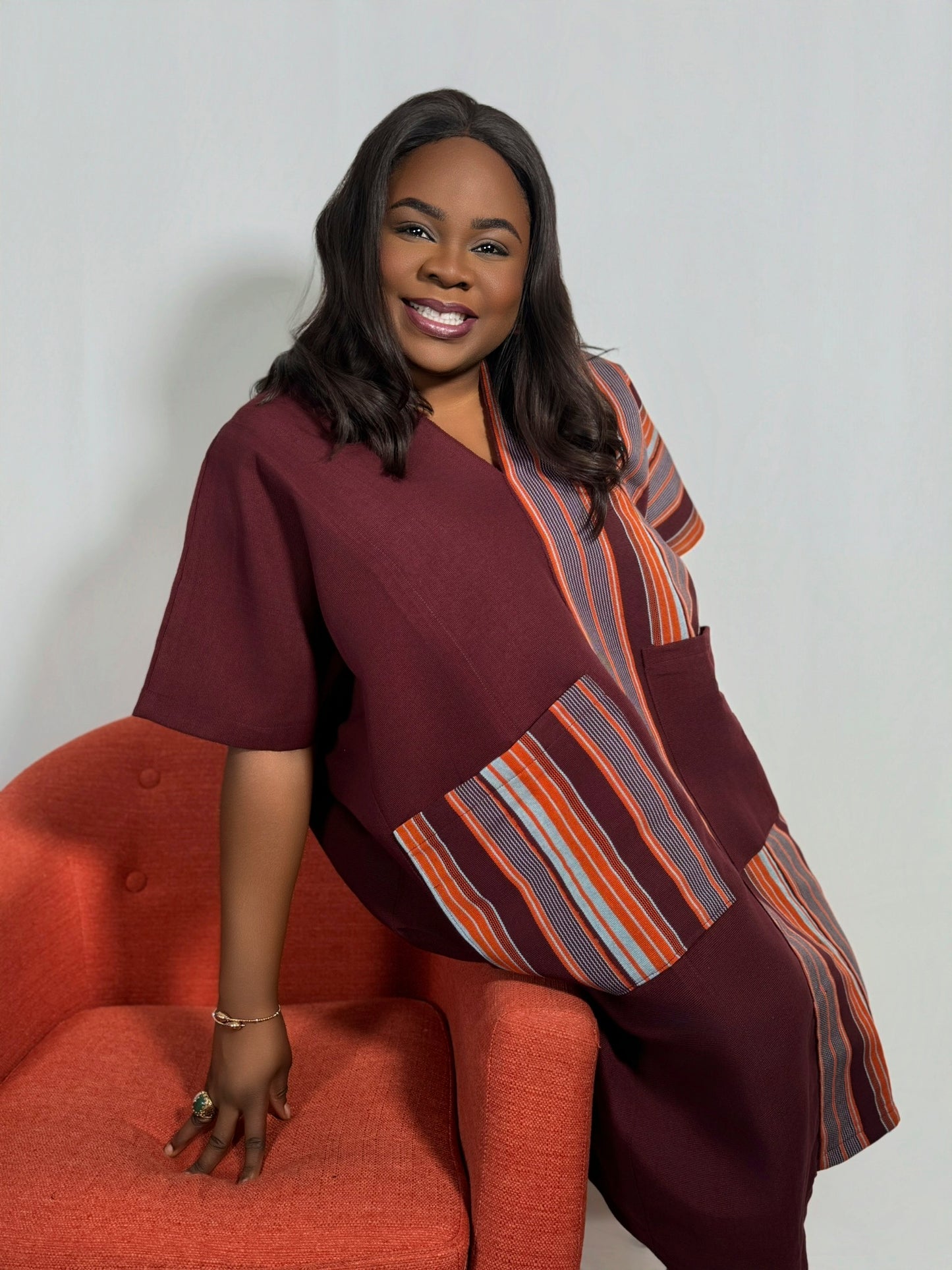 Aso-Oke Patch Bubu Dress