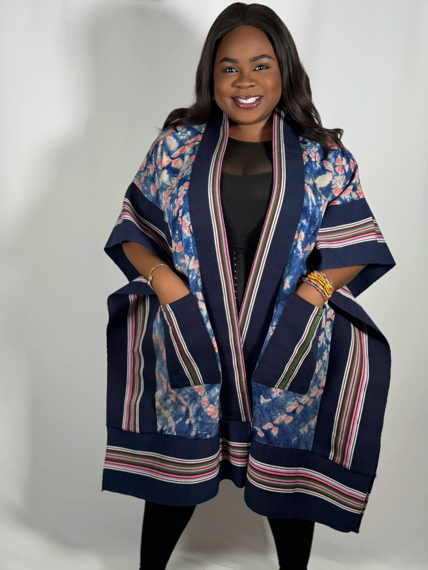 Ashabi Adire & Aso-Oke Kimono Jacket
