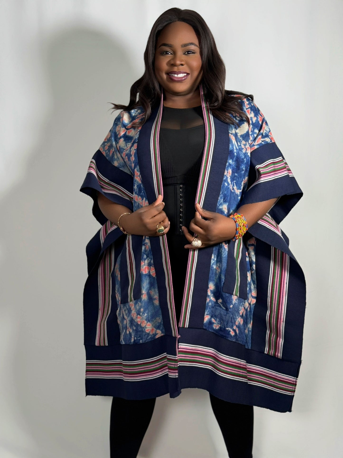 Ashabi Adire & Aso-Oke Kimono Jacket