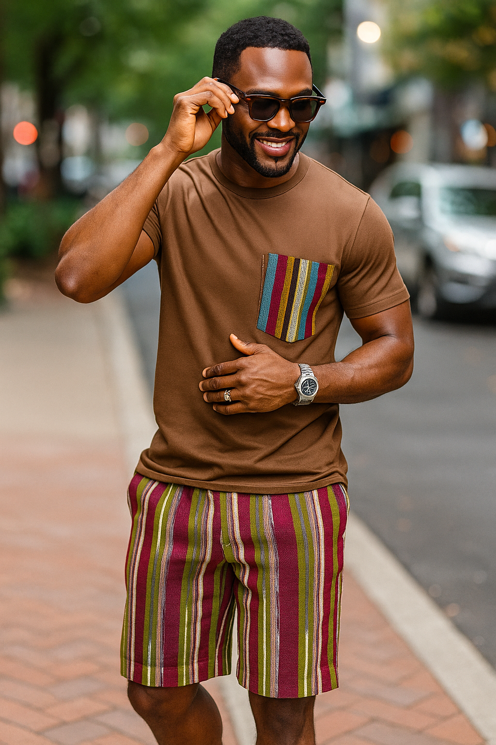 Akanni Aso-oke Shorts