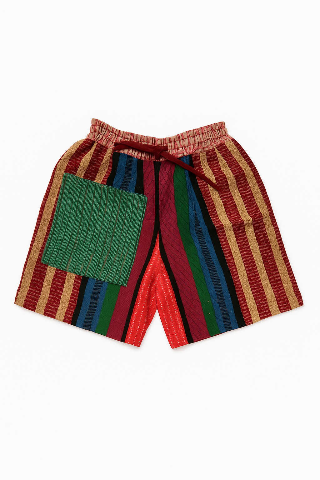 Ese Multicolored Aso-Oke High-Waist Shorts