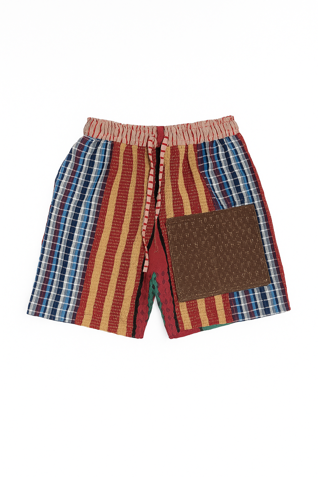 Ese Multicolored Aso-Oke High-Waist Shorts