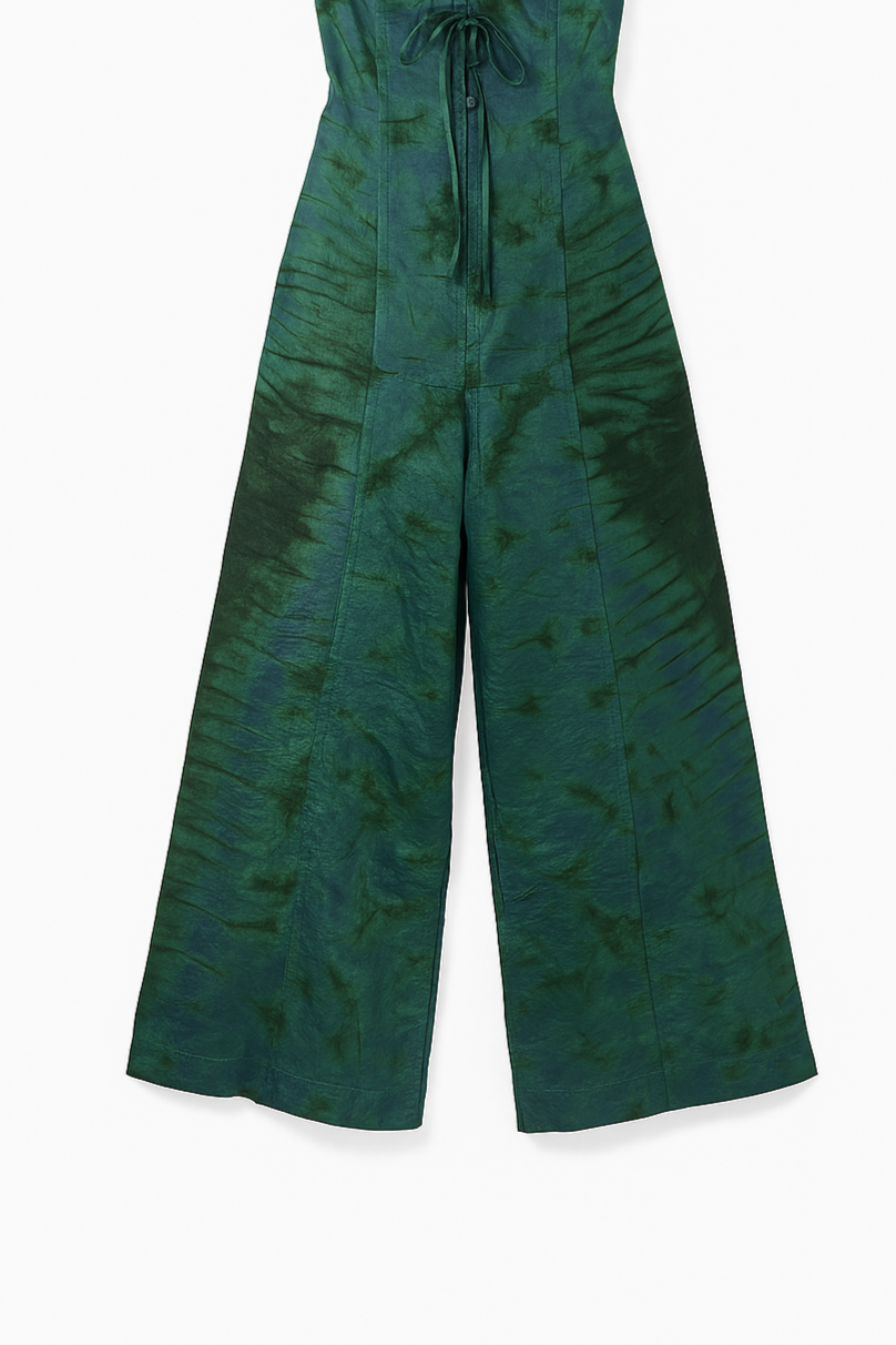 Adire Rayon Wide-Leg Jumpsuit