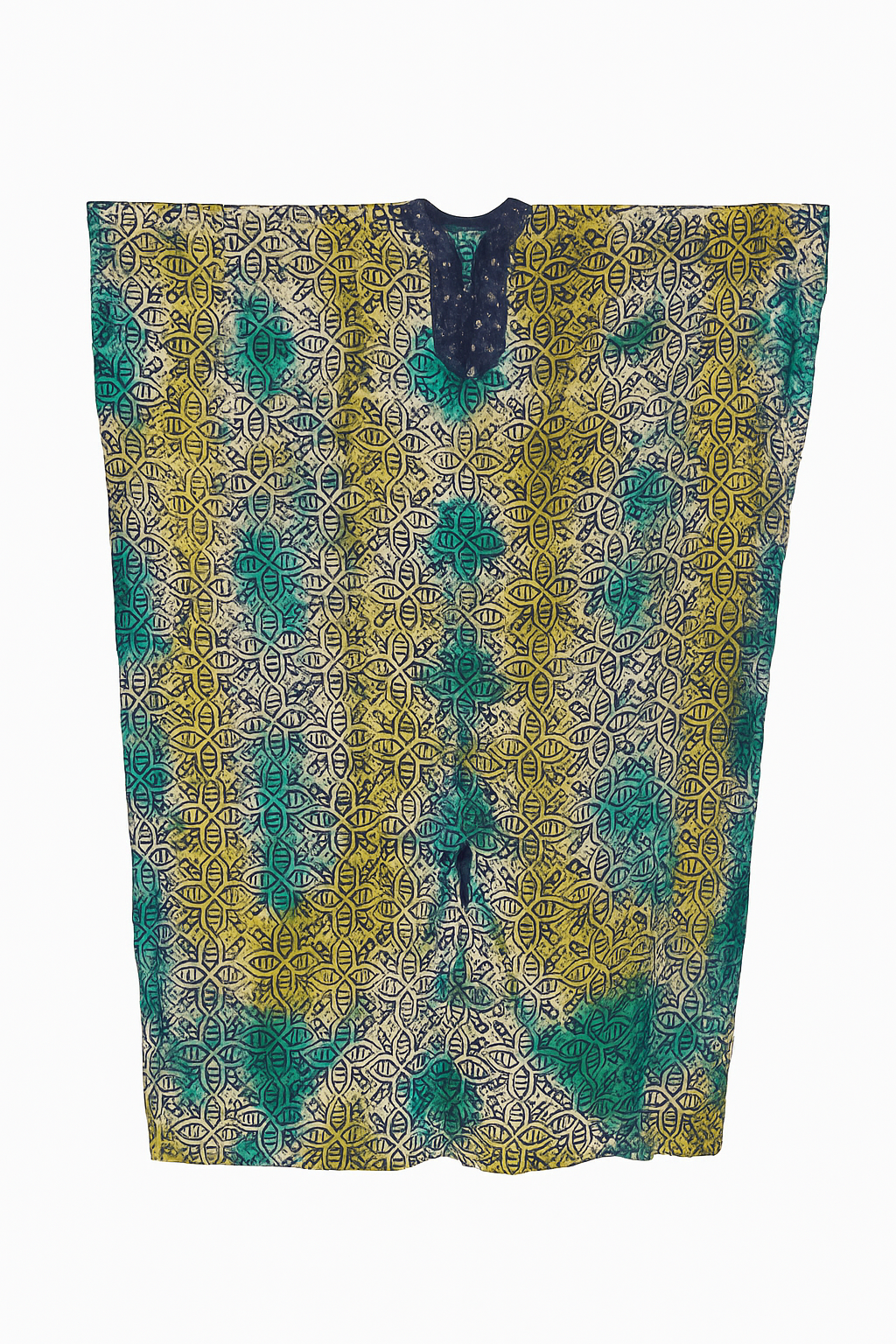 Desola Adire Bubu with Embellished Neckline &  Ruched  Detail