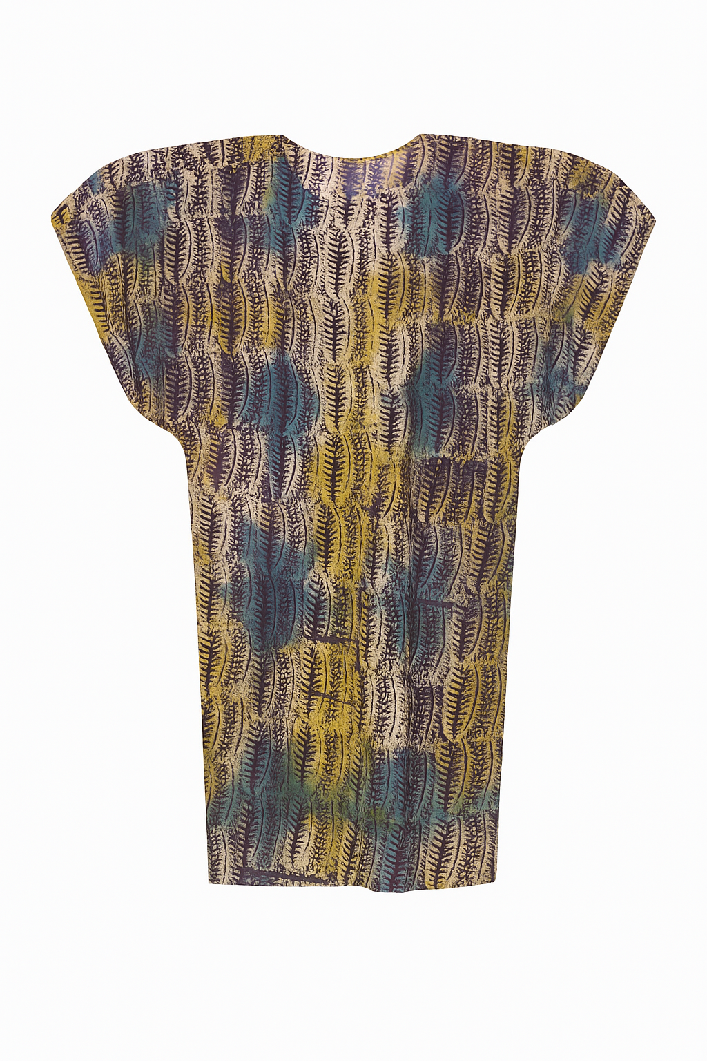 Sola Adire Embellished Bubu with Bubble Sleeves