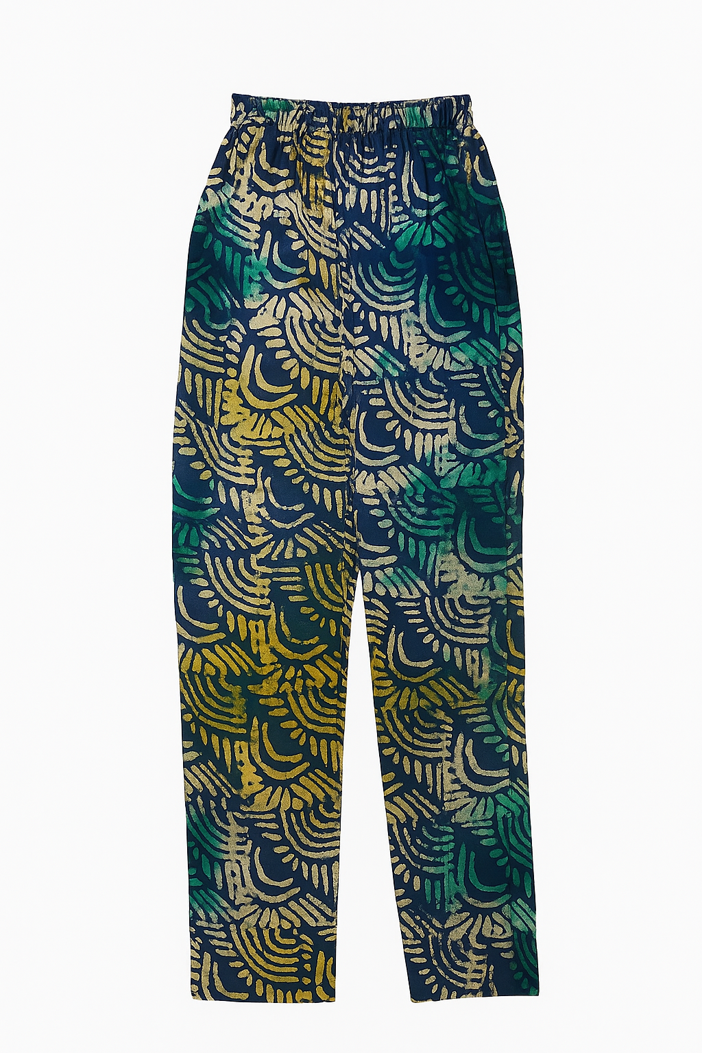 Adire Crepe Wide-Leg Pant – Multicolor Burst