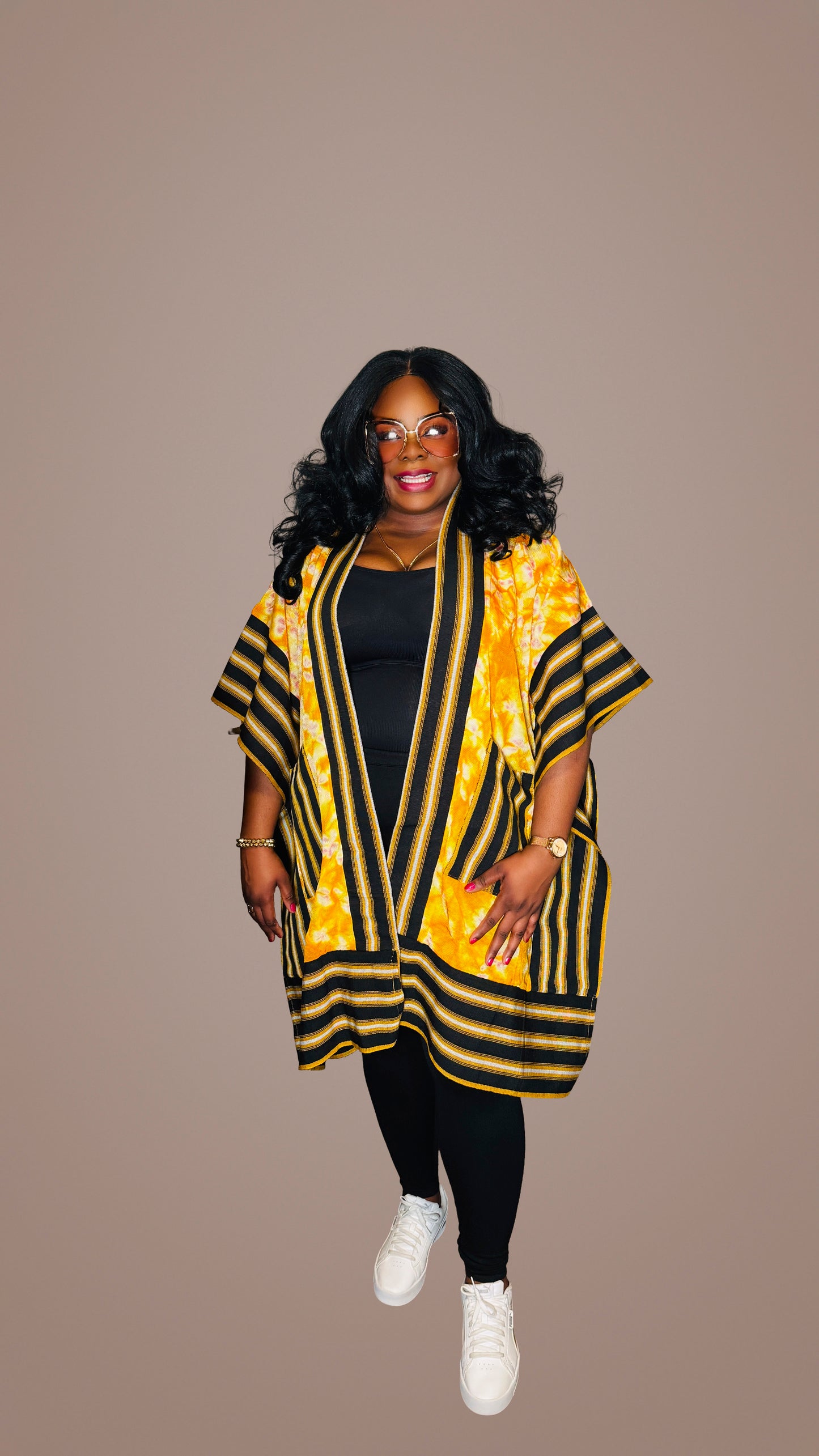 Ashabi Adire & Aso-Oke Kimono Jacket