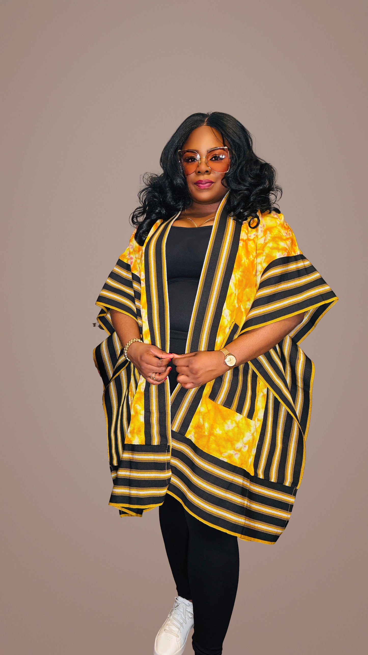 Ashabi Adire & Aso-Oke Kimono Jacket