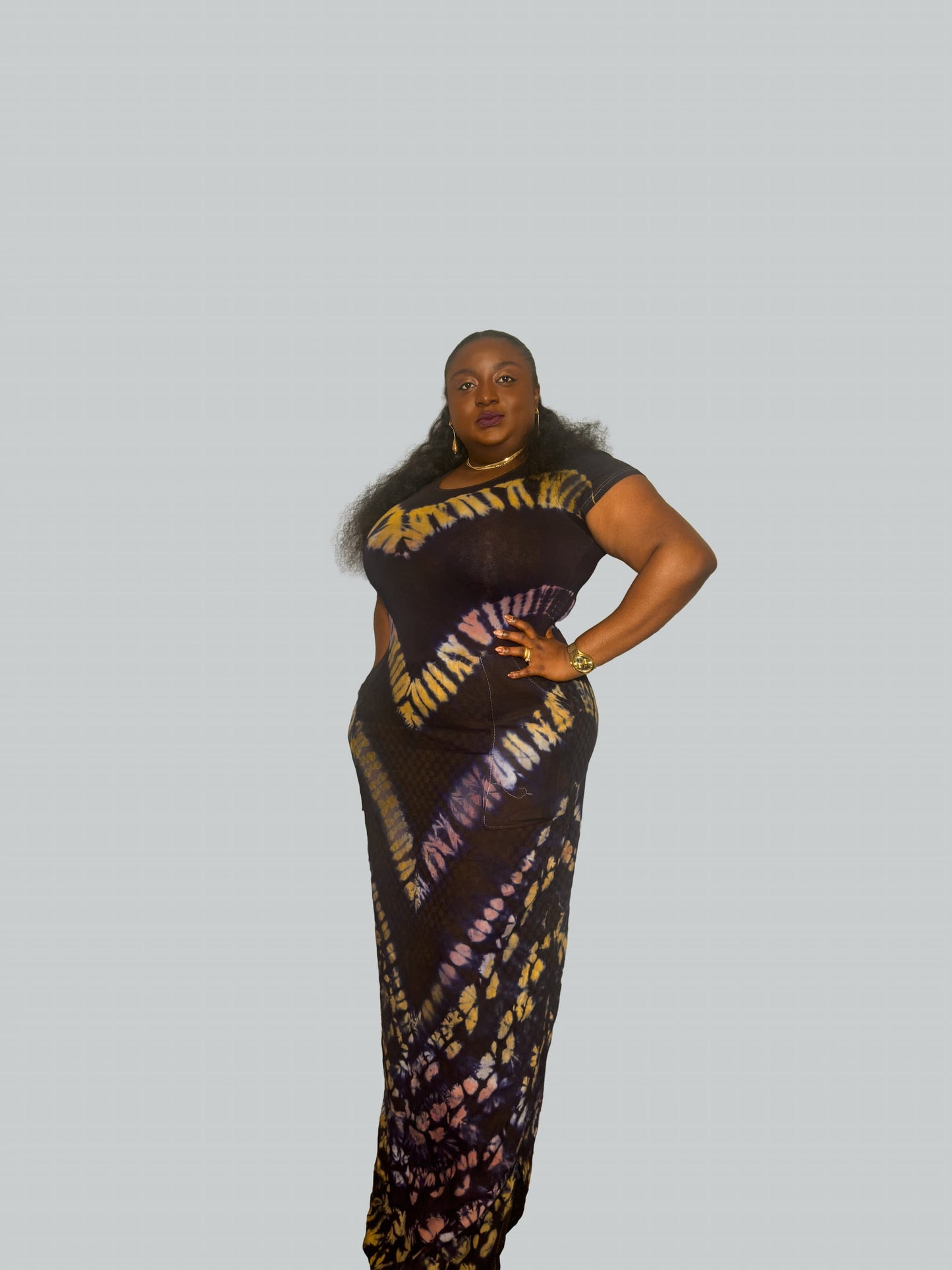 Cotton Tie-Dye Maxi Dress