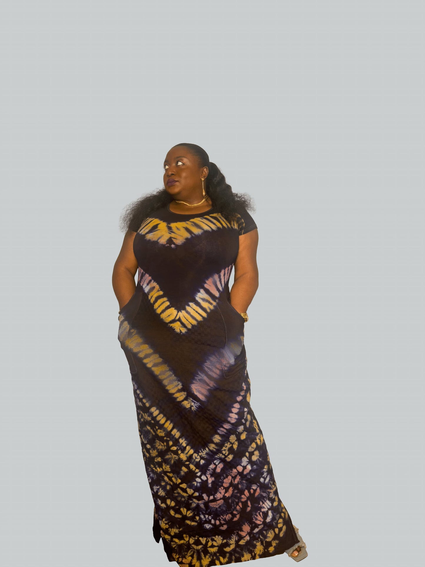 Cotton Tie-Dye Maxi Dress