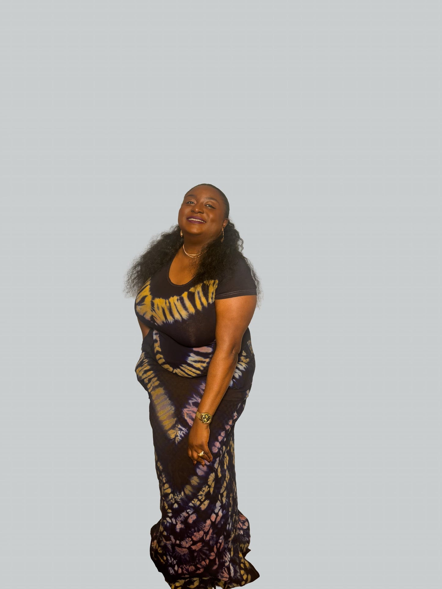 Cotton Tie-Dye Maxi Dress