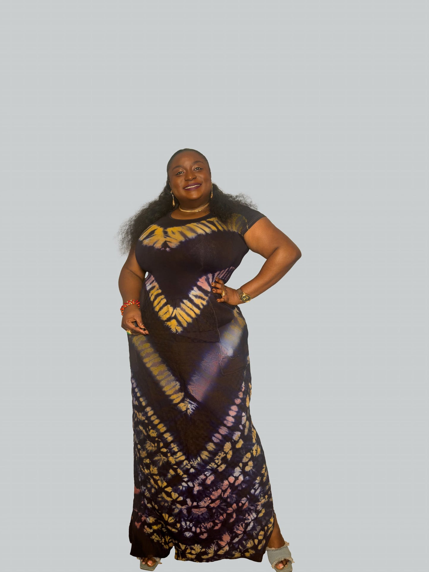 Cotton Tie-Dye Maxi Dress
