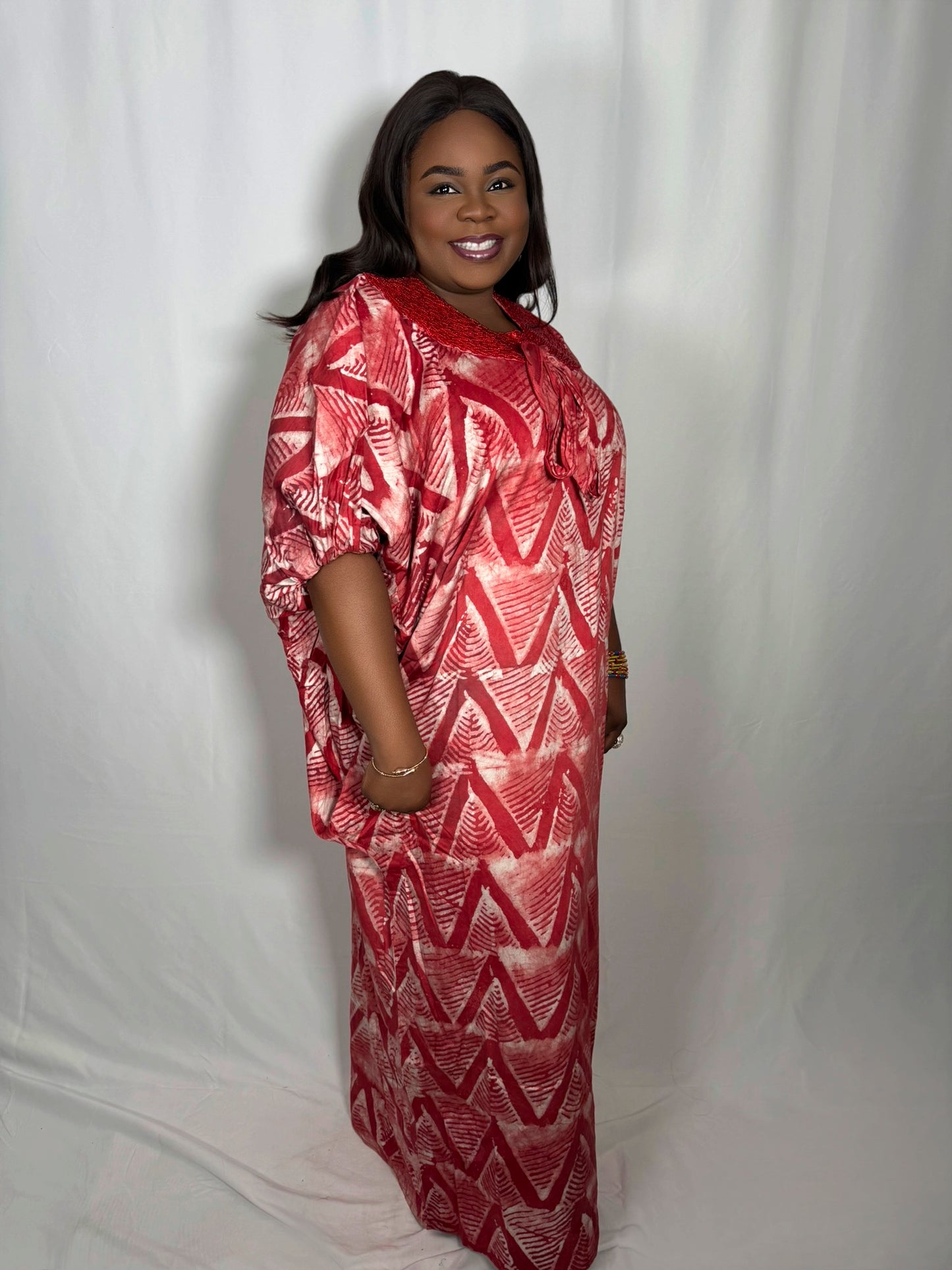 Bisola embellished Adire Bubu