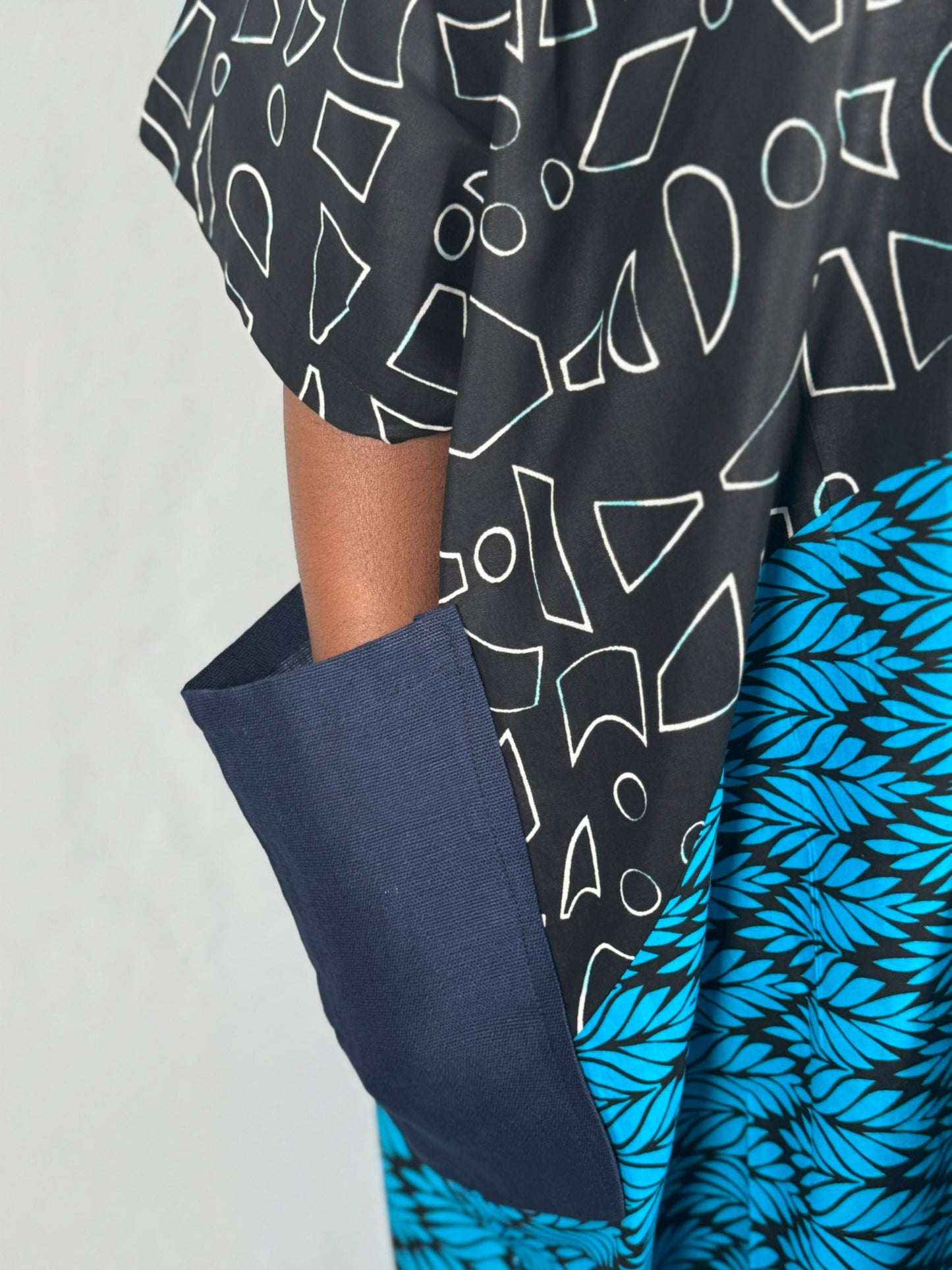 Ankara Bubu with Aso-Oke Statement Pockets