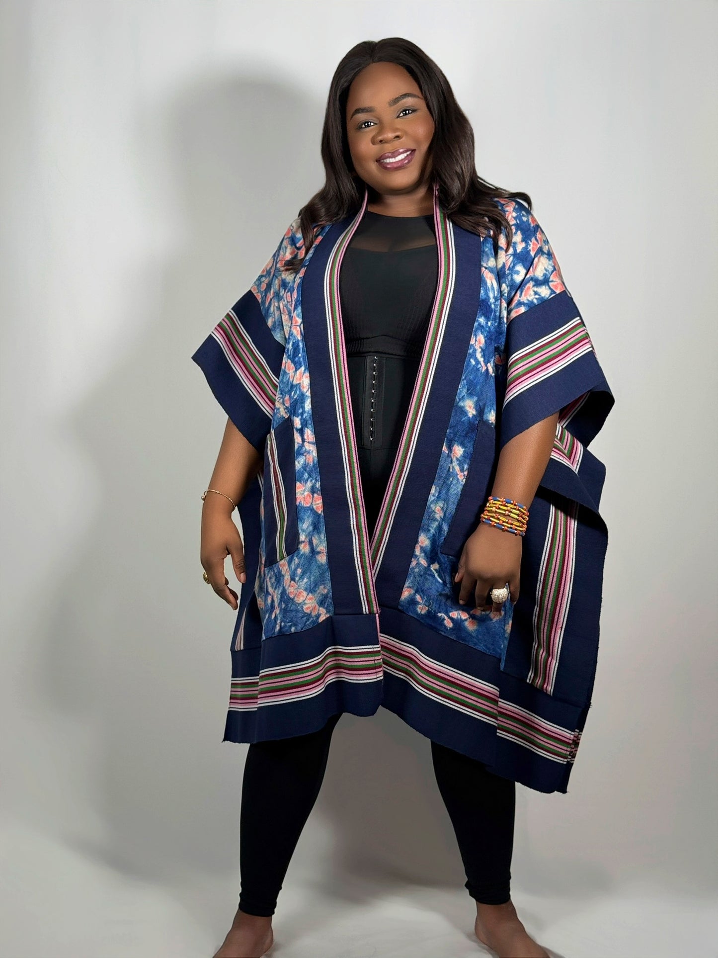 Ashabi Adire & Aso-Oke Kimono Jacket